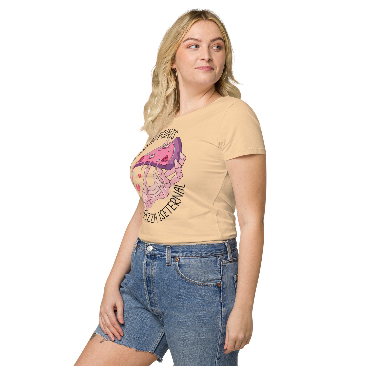 Love Disappoints Pizza is Eternal Women’s basic organic t-shirt