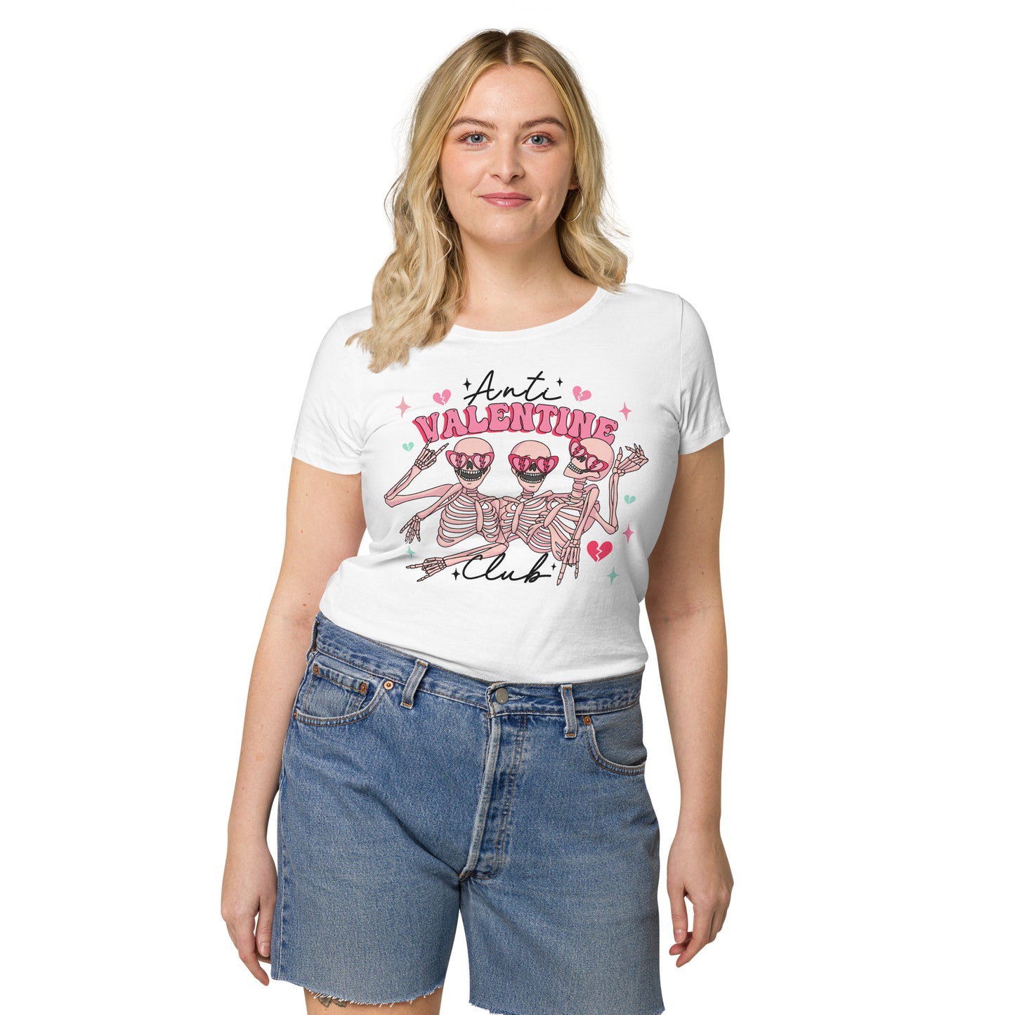 Anti-Valentine Club Women’s basic organic t-shirt